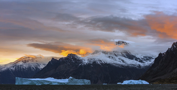 Mountains covered by snow.